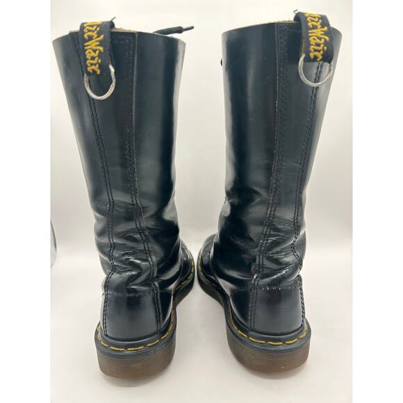 Vintage Dr Martens 1420 14 Eye black leather Combat boots England m 5 W 6 - Picture 5 of 12